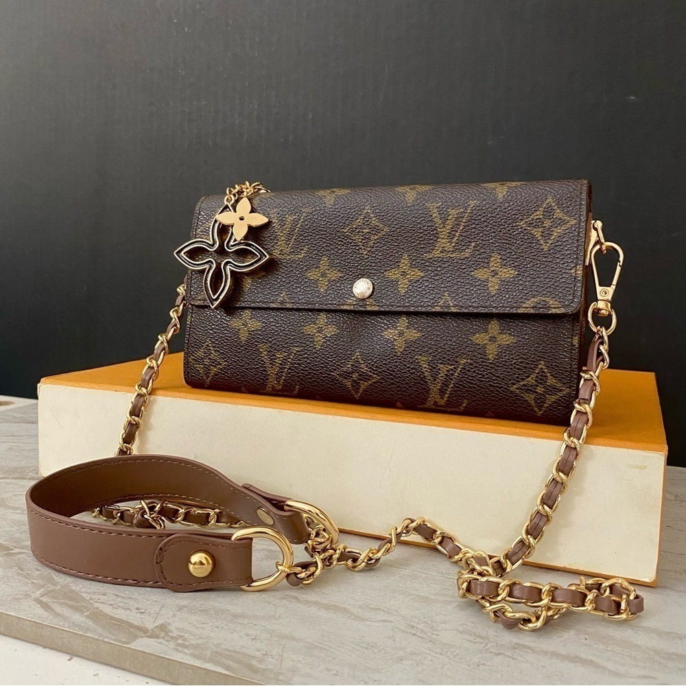 LOUIS VUITTON Sarah Long Wallet to Crossbody Bag 💼 CA2009